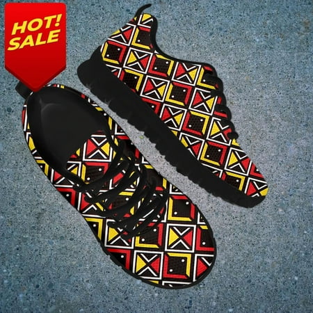 

Scarpe Da Ginnastica Con Lacci Da Donna Con Stampa Africana Scarpe Donna In Mesh Modello Tribale Etnico Calzature Da P