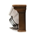 thumbnail image 5 of Home Wall Decorative Antique Brass Hardware 4 Hook Coat Rack, Brown, 5 of 7