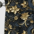 thumbnail image 3 of Designart "Gilded Black Paisley" Paisley Blackout Curtain Single Panel, 3 of 4