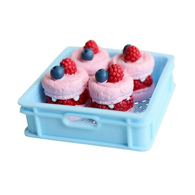 Figuritas de de Resina, Juego de Escena de Cocina de Simulación, Juego de Simulación de Cocina, Accesorio de Casa de Muñecas en Miniat Frambuesas CUTICAT fruta en miniatura