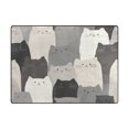 thumbnail image 5 of Yayeee Area Rugs for Living Room 5.2'x4' Non Slip Washable Bedroom Floor Carpet, Gray Cute Cats, 5 of 5