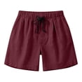 thumbnail image 4 of Admvng Women's Summer Casual Cotton Linen Plus Size Drawstring Shorts Elastic Waist Loose Shorts with Pockets, 4 of 9