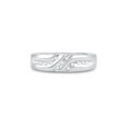 thumbnail image 2 of 10kt White Gold Mens Round Diamond Wedding Band Ring 1/8 Cttw, 2 of 4