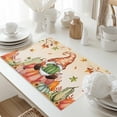 thumbnail image 5 of Thanksgiving Gnome Placemats Set of 1 Watercolor Leaves Heat Insulated Linen Place Mats, Washable Stain-Proof Table Mats for Dining Tables Holiday Decor 13x19inch, 5 of 9