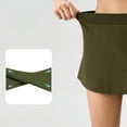 thumbnail image 6 of Efsteb Skirts for Women Fake Two-piece Fitness Running Tennis Lined Yoga Skirt Pants Casual Fashion Solid Color Comfy Summer Skirts (Army Green,M), 6 of 8