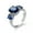 Royal Blue, variant on Elegant 925 Silver Filled Ring Cubic Zircon Women Wedding Delicate Jewelry Gift Sz 6-10-7-Peach