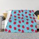 thumbnail image 1 of Balery Strawberries Manta de Franela con Dibujo, Lujo Ultra Suave y Cálido, Antipelusa y Resistente a las Arrugas para Cama, Sofá, Camping -60"x50", 1 of 6