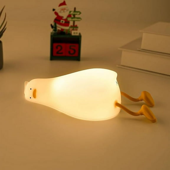 UNEEDE Silicone Duck Night Light, Rechargeable Touch Sensor Bedside Lamp for Bedrooms and Living Room