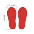 thumbnail image 2 of Uxcell 5.9x2.3" Footprints Floor Stickers Footprint Wall Stair Decal Sticker, Red 4 Pairs, 2 of 6