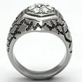thumbnail image 3 of Luxe Jewelry Designs Men's Stainless Steel Flair Cluster Ring with Clear Crystals - Size 11 (Pack of, 3 of 4