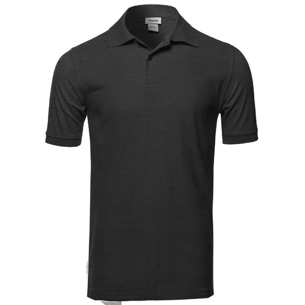 FashionOutfit - FashionOutfit Men's Solid Short Sleeves Two Button ...