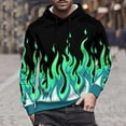 thumbnail image 6 of Olyvenn Hoodies for Men Womens Unisex Sweatshirts Tie Dye Hipple Pullover Flame Printing Long Sleeve Top Fall Sport Sweatshirt Mint Green S, 6 of 9