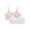 PEACH STAR/WHITE, variant on Girls' Seamless Ruched Recycled Bra, 2-Pack, Sizes XS-2XL
