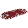 thumbnail image 2 of Santa Claus and Christmas Trees on Red Table Runner (16" x 35"/53"), 2 of 5
