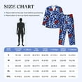 thumbnail image 6 of Kll Colorful Butterflies Sleepwear Mens Flannel Pajamas,Long Cotton Pj Set, 6 of 9
