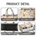 thumbnail image 4 of Large Capacity Tote Bag,Pioneer Flower Floral Print Pattern Handbag Fashion Luxury Tote Bag,15.7"x13"x 5.1" Inches,Laptop Compatible, 4 of 6