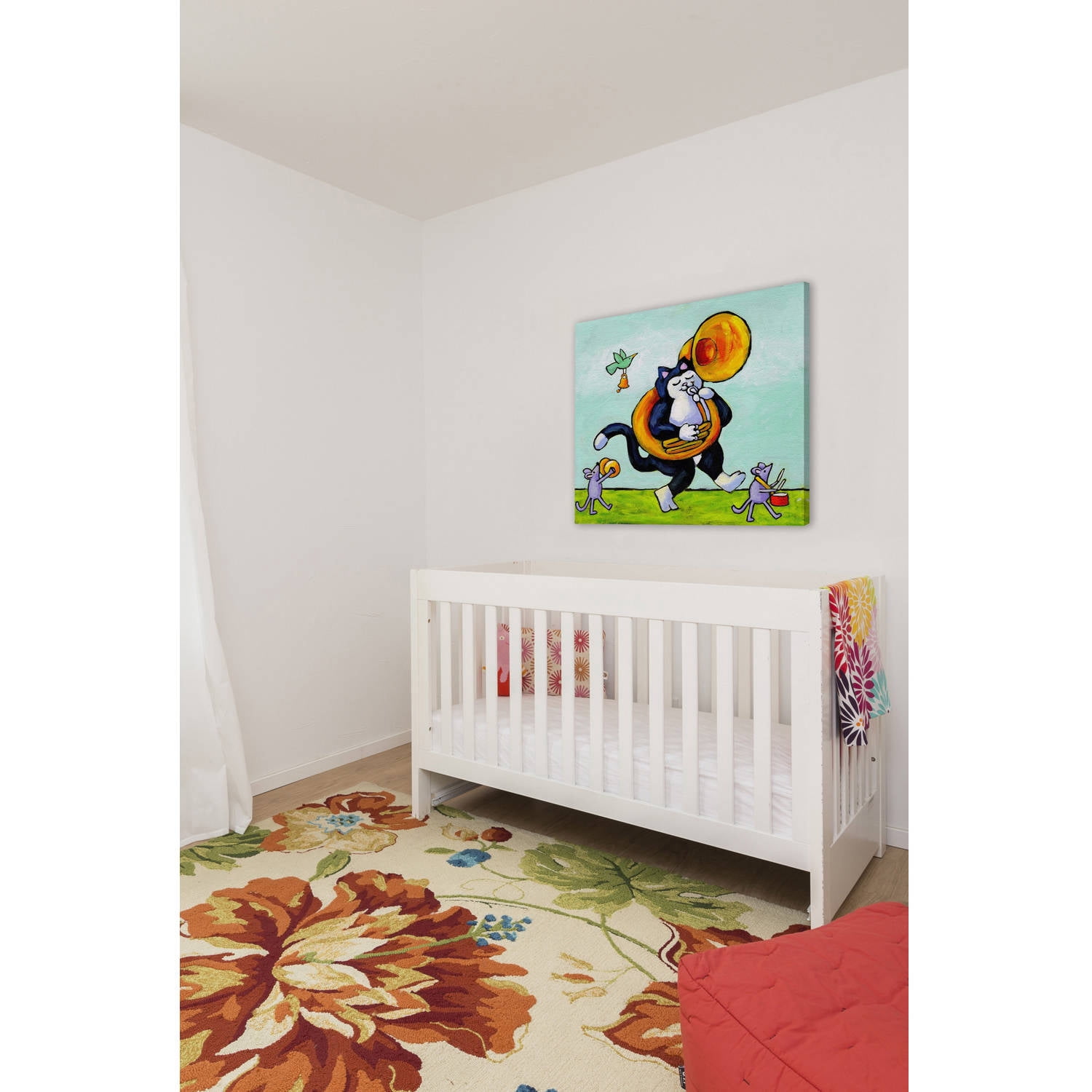 Marmont Hill "John Phillips Sousa Cat" by Janet Nelson Painting Print on Wrapped Canvas