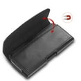 thumbnail image 3 of Luxmo Pouch [Professional Classic PU Leather] Wallet Belt Holster Carrying Case Designed for Samsung Galaxy A33 5G - Black, 3 of 7