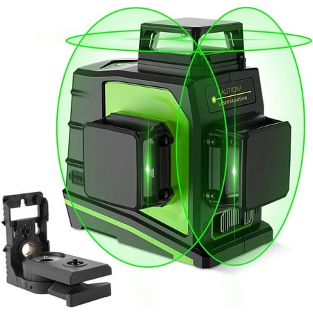 

JSTCL 3D Green Beam Self-Leveling Laser Level 3 x 360 Cross Line Three-Plane Leveling and Alignment Laser Level Tool -Two 360° Vertical and One 360° Horizontal Line -Magnetic Pivoting Base GF360G