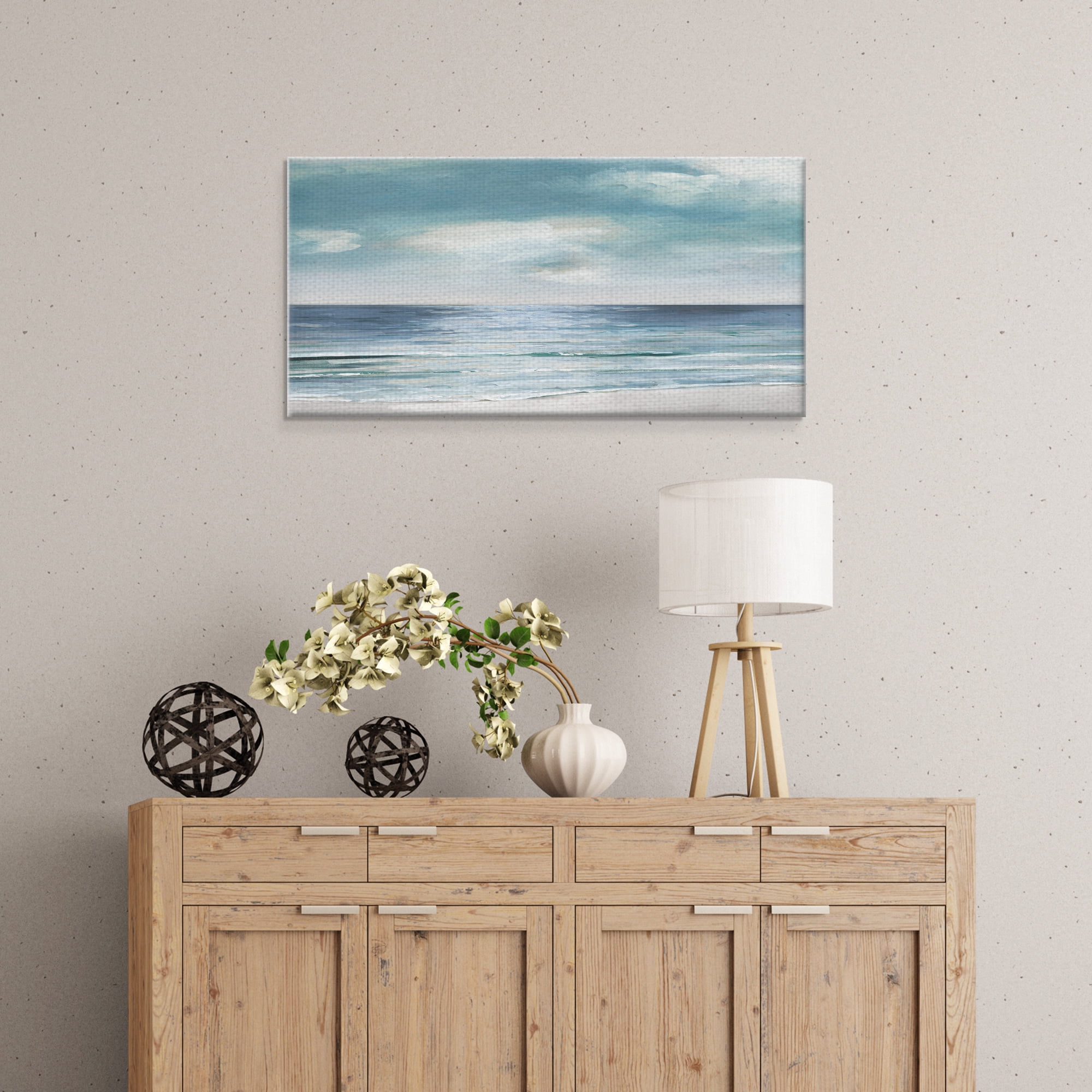 Masterpiece Art Gallery Silver Shore By Sally Swatland Canvas Art Print 17" x 34"