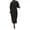 Black M, variant on Women Woolen Jacket Turn-down Collar Solid Color Double-breasted Coat Retro Royal Style Thermal Long Lantern Sleeves Commuting Dating Spring Fall Winter Overcoat
