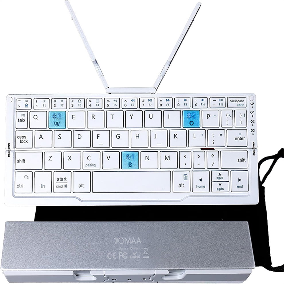 Foldable Portable Bluetooth Mini Keyboard with Magnetic Stand for Phone Tablet Business Travel