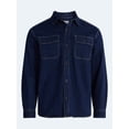thumbnail image 6 of Free Assembly Men's Heavyweight Denim Shirt with Long Sleeves, Sizes S-2XL, 6 of 6