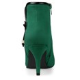 thumbnail image 3 of BLISSFUL STEP Women's Bow Pointy Toe Stiletto Heel Ankle Boots, 3 of 6