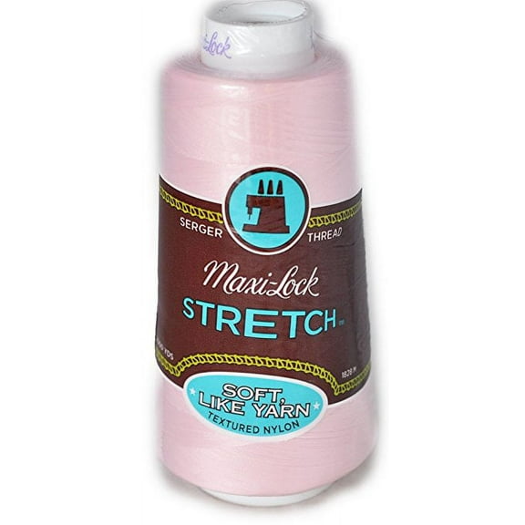 A&E Maxi Lock Stretch Textured Nylon Pink Serger Thread MWN-32039