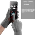 thumbnail image 3 of Mens Knitted Gloves Touch Screen Men Winter Gloves for Cycling Riding Driving (Light Grey), 3 of 6