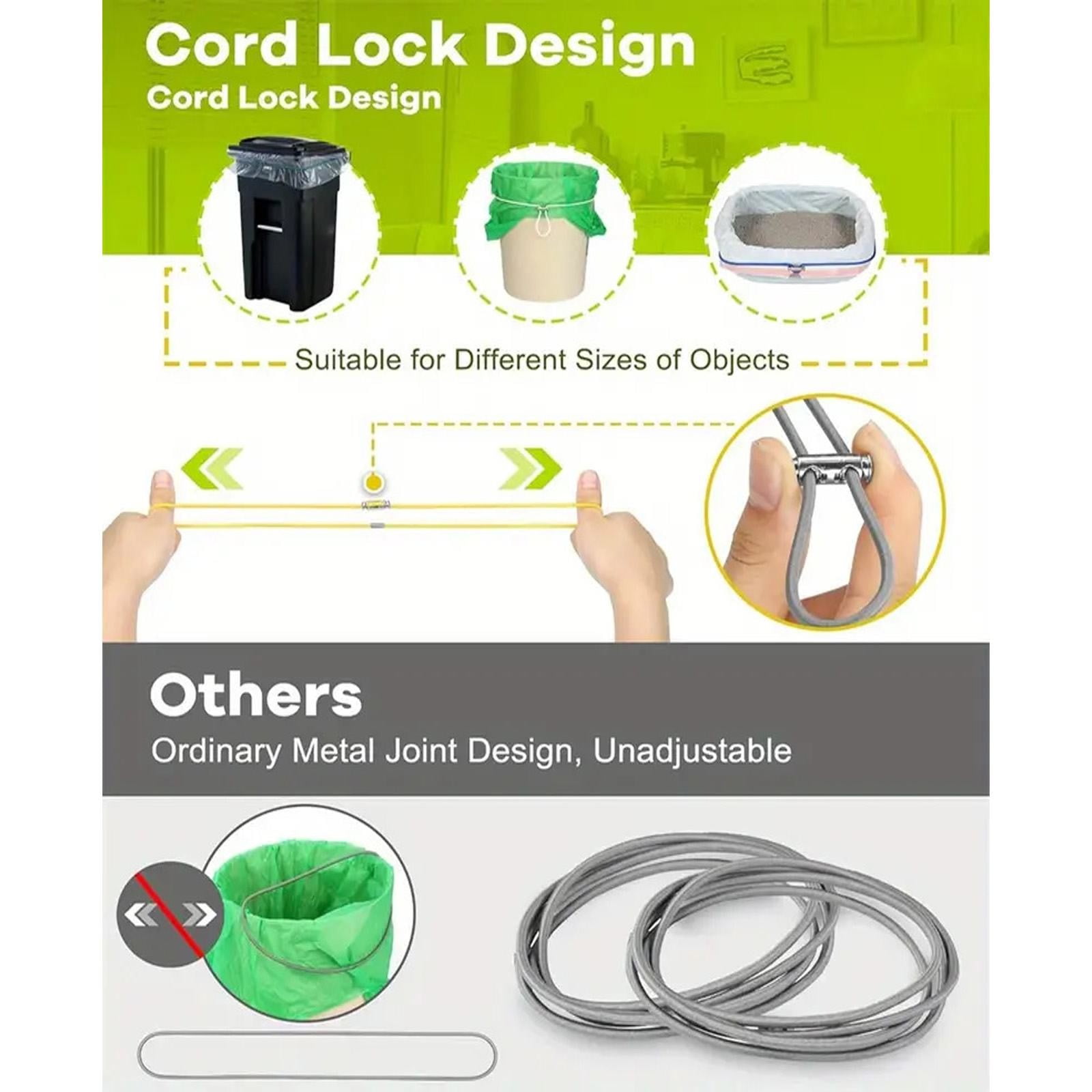 CMYYNNA 6pcs Trash Can Bands Adjustable Rubber Garbage Trash Can Bands Elastic Trash Trash Can Bag Holder Trash Can Bungee Cord Elastic Trash Can Strap
