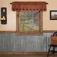 thumbnail image 5 of VHC Brands Star Cotton Primitive Kitchen Curtains Rod Pocket Appliqued 16x60 Valance, Burgundy Red, 5 of 5