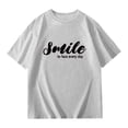 thumbnail image 4 of ibiyuan Girls T-Shirts Funny Short Sleeve Girl Tops Size 6 Kids Shirts Girls Crewneck Funny Print Tees Cute Birthday Gifts Party Top,110, 4 of 8