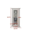 thumbnail image 3 of Didan Corner Accent Display Curio Cabinet, White Wood, 3 of 3