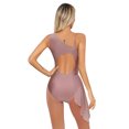 thumbnail image 2 of iEFiEL Womens Figure Skating Ballet Gymnastics Leotard Sleeveless Rhinestones Modern Lyrical Dance Bodysuit Dusty Pink S, 2 of 7