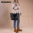 thumbnail image 5 of Montana West Large Tote Bag for Women Oversized Shoulder Purses with Chain Handbags, Black, 5 of 7