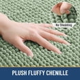 thumbnail image 5 of Smiry Chenille Bathroom Rugs 30x20, Rubber Backing Washable Bath Mats for Bathroom Floor, Sage Green, 5 of 9
