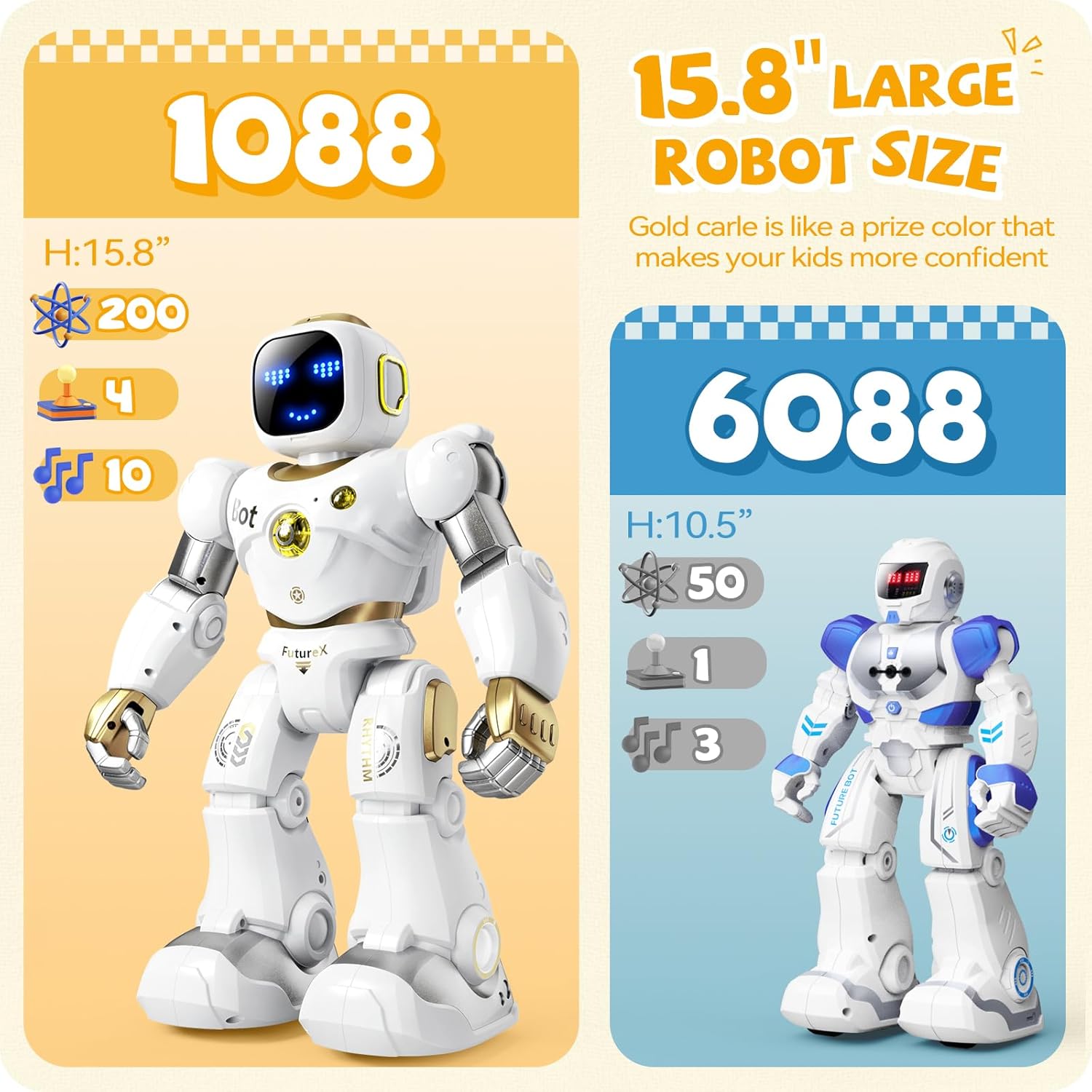Ruko Robot Carle for Kids, Large Smart Remote Control Robot -Voice &App Control