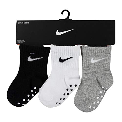 Chaussettes de Bebe NIKE pour Enfants 3 Paires Noir blanc gris 12 24M