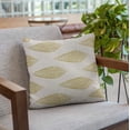 thumbnail image 6 of Plutus Brands Green, Beige Plutus Large Leafs Floral Luxury Throw Pillow 24 in x 24in, Double Sided 24" x 24", 6 of 8