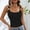 *Black, variant on ClodeEU Women's Square Neck Spaghetti Strap Tank Top ,Summer Sleeveless Double Lined Basic Going Out Top Purple,Womens Plus L