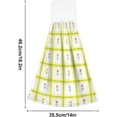 thumbnail image 3 of SKYSONIC 2 Pcs Hanging Hand Towels, Soft Absorbent Cute Tulip Checked Towel for Kitchen Bathroom, 12"x17", 3 of 7