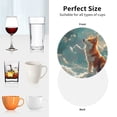 thumbnail image 6 of Naloa Starry Sky Cloud Fox Leather Coasters for Drinks, Durable Drink Coasters 4 Set for Tabletop Protection, Luxurious Home Décor and Housewarming Gift ( {designName})Round Shape, 6 of 6