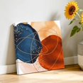 thumbnail image 3 of Canvas Wall Art Red Blue Navy Canvas Art Print Color Block Gold Line Abstraction Art Pictures Wall Decor for Living Room Bedroom Artwork Decorations Stretched Framed Ready to Hang 10"x10", 3 of 9