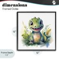 thumbnail image 4 of Stupell Industries Contemporary Crafty Dino & Foliage Black Framed Giclee Art, 12 x 12, by Steve Hunziker, 4 of 8