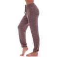 thumbnail image 2 of #followme Buffalo Plaid Flannel Pajama Joggers for Womens (Burgundy, Medium), 2 of 3