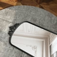 thumbnail image 5 of HLR 65"x21" Black Arched Full Length Mirror with Carved Metal Frame, Body Dressing Floor Standing Mirrors, 5 of 7