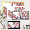 thumbnail image 4 of Abstract Red Flowers of Spring Tree 32 in x 24 in Framed Painting Canvas Art Print, by Designart, 4 of 4