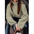 thumbnail image 2 of Suéter PRETTYGARDEN 2025 Otoño Cuello Alto Tejido Grueso XL, 2 of 8