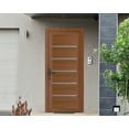 thumbnail image 3 of Front Exterior Prehung Metal-Plastic Door | Manux 8415 Walnut | Office Commercial and Residential Doors Entrance Patio Garage W36x80 Right-hand, 3 of 6